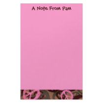 A Note From Pam-Stationery-Peace Signs