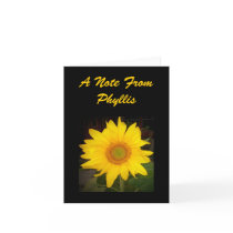A Note From Phyllis-Note Card-Sunflower Design