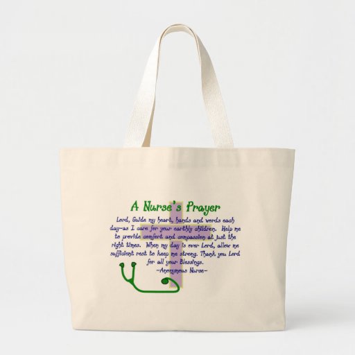 A NURSES PRAYER CANVAS BAGS Zazzle