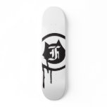 a onefelix design  "Drip Cat logo" Skateboard