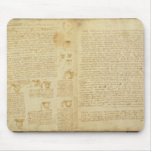A page from the Codex Leicester, 1508-12 Mousepads
