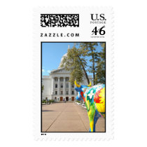 A Painted Cow Admires the Capitol Building postage by JaguarPhotos A Painted Cow Admires the Capitol Building postage