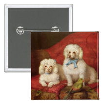 A Pair of Poodles Button