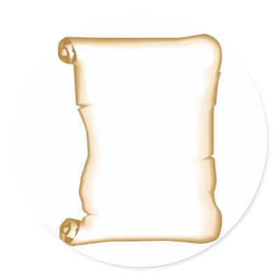 A Parchment Scroll Round Stickers by White_Wedding