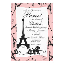 A Parisian Party invitations