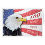 A patriotic 100th birthday card