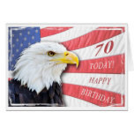 A patriotic 70th birthday card