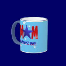 A Patriotic Blue Star Mom Mugs mugs