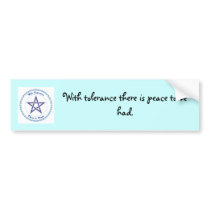 A peaceful message bumper stickers