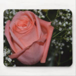 A Peach-Coral Colored Rose Mousepad