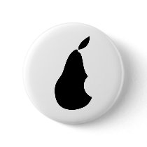 A pear with a bite! buttons by spreadmaster A pear with a bite! buttons