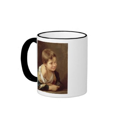 A Peasant Boy Leaning on a Sill, 1670-80 Coffee Mugs by bridgemanart