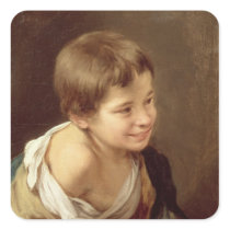 A Peasant Boy Leaning on a Sill, 1670-80 Sticker