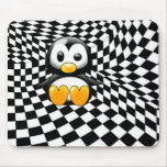 A Penguin's Checkers Nightmare Mouse Pads