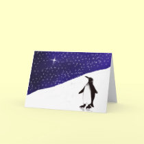 A penguin's Christmas wish cards