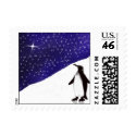 A penguin's Christmas Wish postage