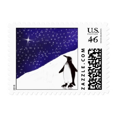 A penguin's Christmas Wish Stamp by aslentz