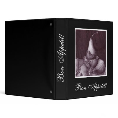 A Perfect Pear - Bon Appetit! 3 Ring Binder by RankinOriginals