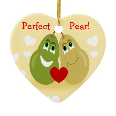 A Perfect Pear Couples Personalized Ornament