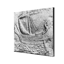 A Phoenician trade ship at Sidon Gallery Wrap Canvas