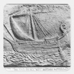 A Phoenician trade ship at Sidon Square Stickers