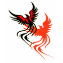 A Phoenix's Shadow Melange Ringer T t-shirts by Kidd_Ikarus A Phoenix's Shadow Melange Ringer T t-shirts