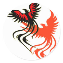 A Phoenix's Shadow Sticker by Kidd_Ikarus A Phoenix's Shadow Sticker