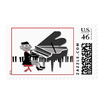 A Pianist Postage by HoodiesCollection