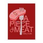 A Piece of Meat Doodle Art Postcard