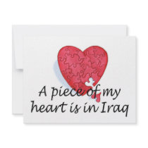 A Piece Of My Heart Is In Iraq invitations