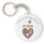 A Piece of My Hearts In Iraq Keychains