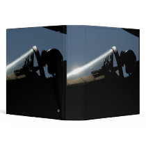 A pilot prepares for take-off vinyl binder