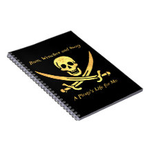 A Pirates Life ancient gold notebook
