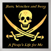 A Pirates Life ancient gold poster - small