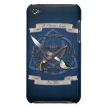 A Pirate's Life Sword & Flintlock Blue Ipod Case iPod Touch Cases