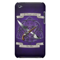A Pirate's Life Sword & Flintlock Purple Ipod Case iPod Case-Mate Cases