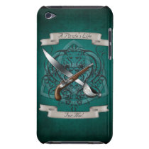 A Pirate's Life Sword & Flintlock Teal Ipod Case iPod Case-Mate Case