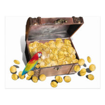 A Pirate's Treasure Chest Postcards