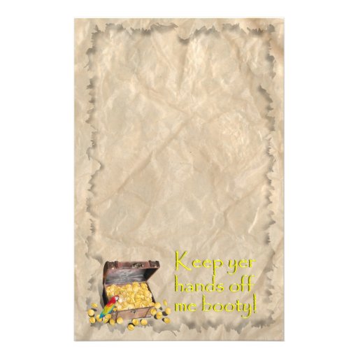 A Pirate's Treasure Chest Stationery
