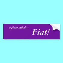 A place called Fiat bumper stickers