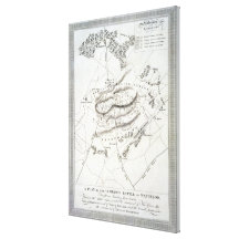 A Plan of the Glorious Battle of Waterloo (engravi Gallery Wrapped Canvas