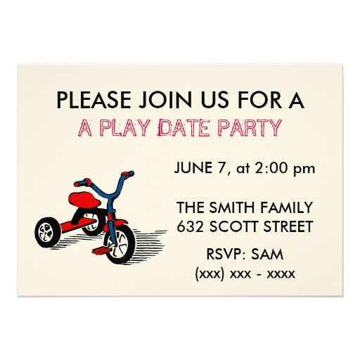 A Play Date Party Invitation