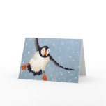 "A Playful Puffin" Horizontal Card