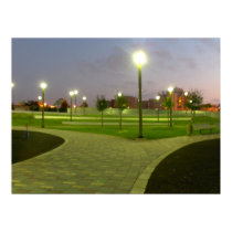 A playground at night posters