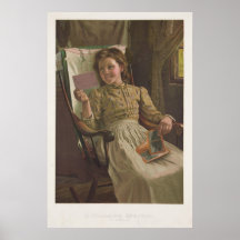 A Pleasing Subject by John George Brown Poster