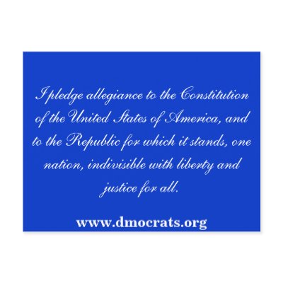 A pledge of Allegiance POST CARD by maximus7