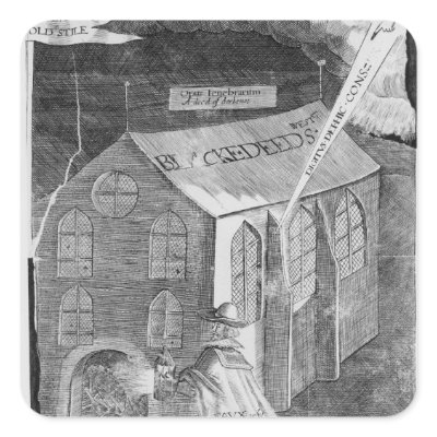 A Plot with Powder, 1605 Square Sticker by bridgemanart