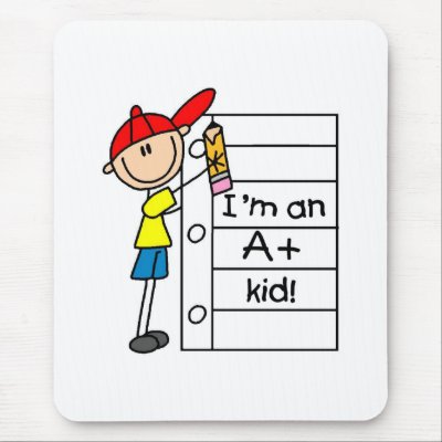 A Plus Kid Mousepad by stick_figures