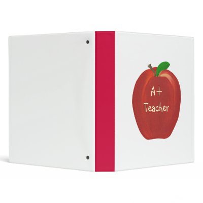 A Plus Red Apple Teacher Binders by Cherylsart
