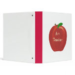 A Plus Red Apple Teacher Binders